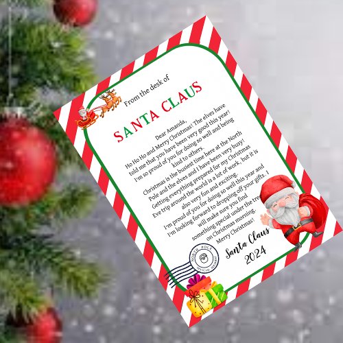 Letter From Santa Claus Christmas