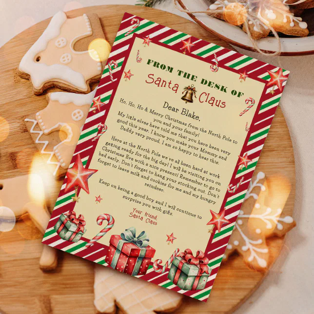 Letter from Santa Claus Christmas Invitation | Zazzle