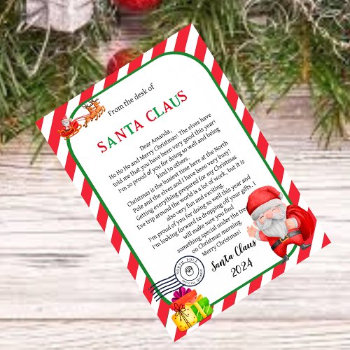 Letter From Santa Claus Christmas Invitation