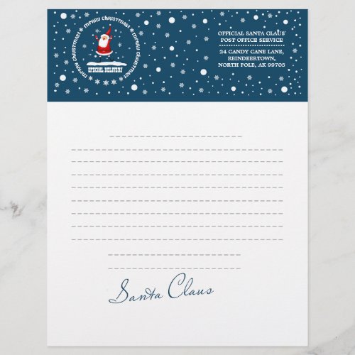 Letter from Santa Claus Custom  Letterhead