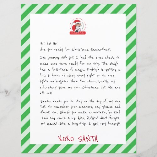 Letter From Santa Claus To Kids