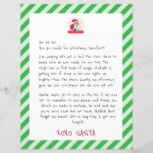Letter From Santa Claus To Kids Green Stripe (Front)