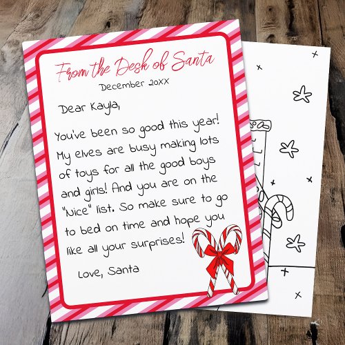 Letter from Santa Clause Kids Christmas