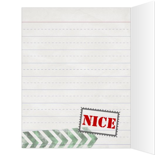 Letter From Santa personalized LARGE greeting card (Inside (Left))