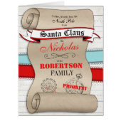 Letter From Santa personalized LARGE greeting card (Front)