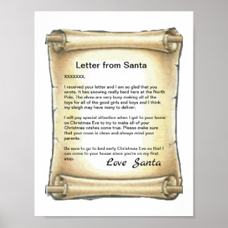 Letter From Santa Poster