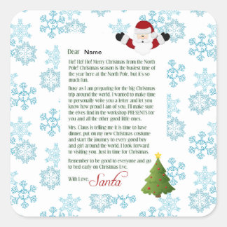 Letter from Santa Square Sticker