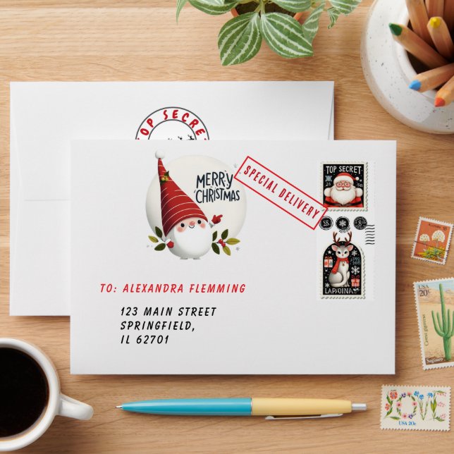 Letter from Santa Stamped envelope (Desk)