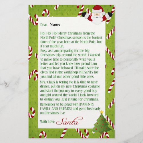 Letter from Santa Stationery