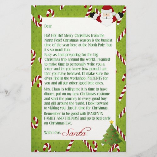 Letter from Santa Stationery