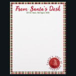 Letter from Santa with Seal Letterhead<br><div class="desc">Letter from Santa’s Desk with ‘official’ seal of approval. Surprise your kids this year with a special letter from Santa’s Desk</div>