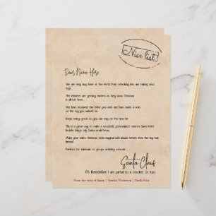 Letter From The Desk Of Santa Personalized