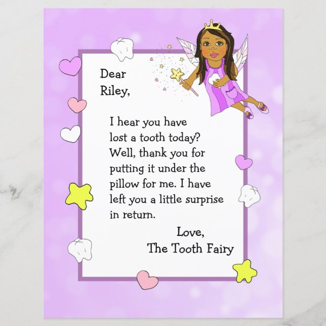 Letter from the Tooth Fairy (Front)