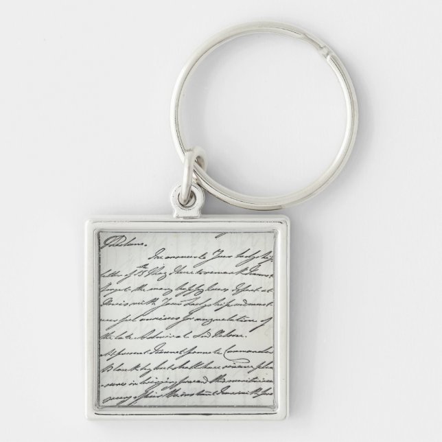 Letter from William IV to Lady Nelson Keychain (Front)