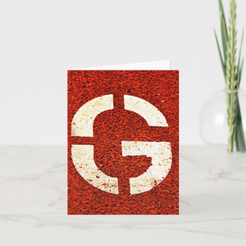 Letter G Alphabet Photography Note Card