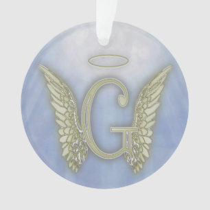 Letter G Angel Monogram Ornament