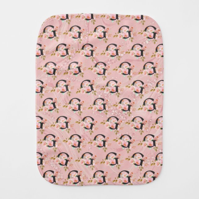 Letter G Baby Burp Cloth (Front)