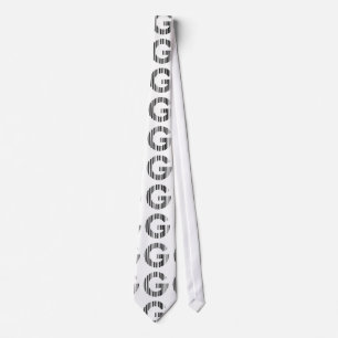 LETTER G BAR CODE First Initial Barcode Pattern Tie