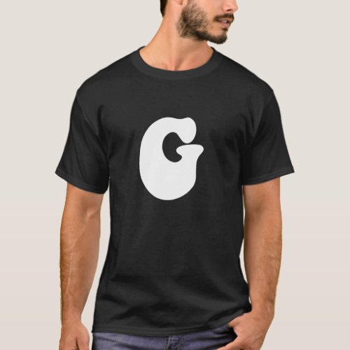 Letter G Capital Alphabet Team Groups Costume Matc T_Shirt