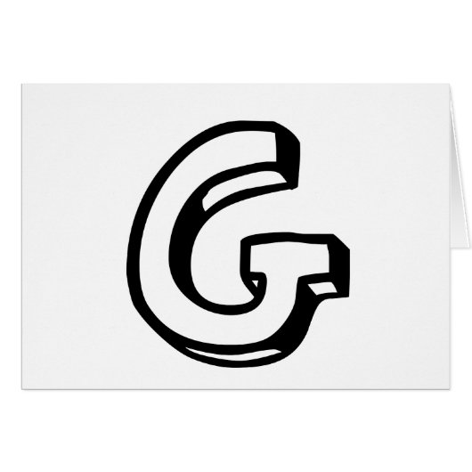Letter G Cards (Front Horizontal)