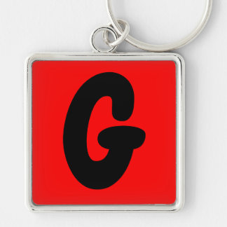 letter g initial , abecedario popular key chain