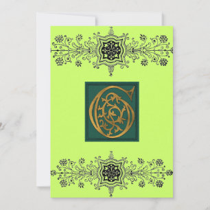 Letter G Invitation