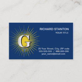 Letter G – masonic symbol Business Card