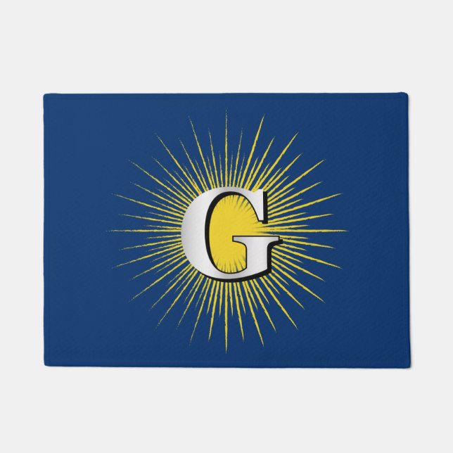 Letter G – masonic symbol Doormat (Front)