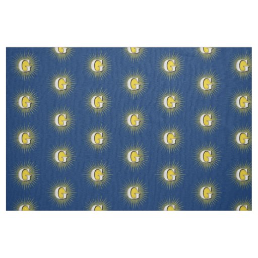 Letter G – masonic symbol Fabric