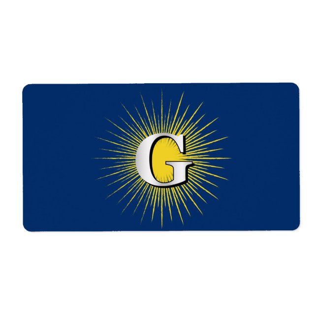 Letter G – masonic symbol Label (Front)