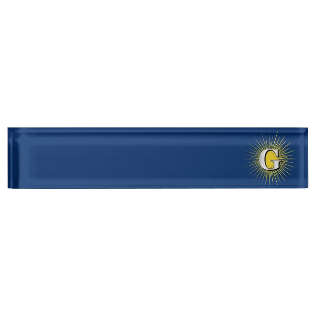 Letter G – masonic symbol Name Plate (Front)