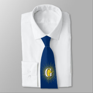 Letter G – masonic symbol Tie