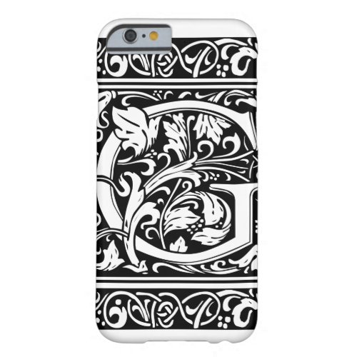 Letter G Medieval Monogram Art Nouveau Barely There iPhone 6 Case