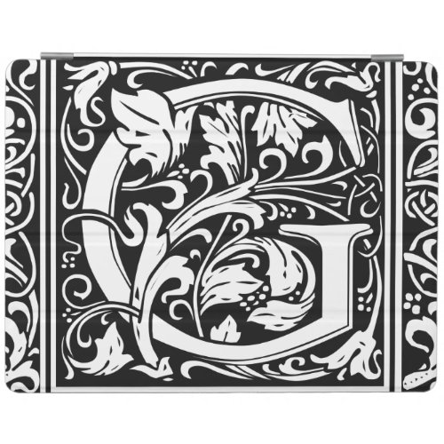 Letter G Medieval Monogram Art Nouveau iPad Smart Cover