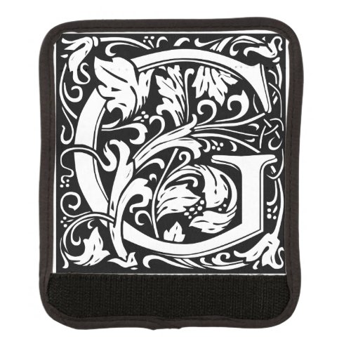 Letter G Medieval Monogram Art Nouveau Luggage Handle Wrap