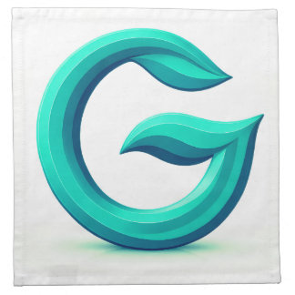 letter g, minimalist letter, abstract typography,  cloth napkin