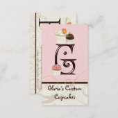 Letter G Monogram Dessert Bakery Business Cards (Front/Back)