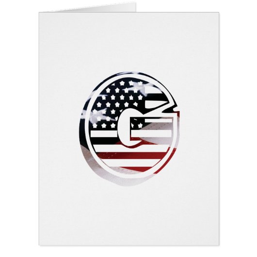 Letter G Monogram Initial USA Cards (Front)