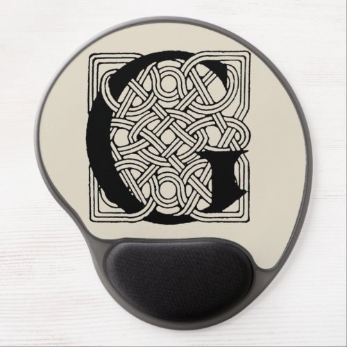 Letter G Monogram Vintage Celtic Knot Print