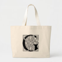 Letter G Monogram Vintage Celtic Knot Print