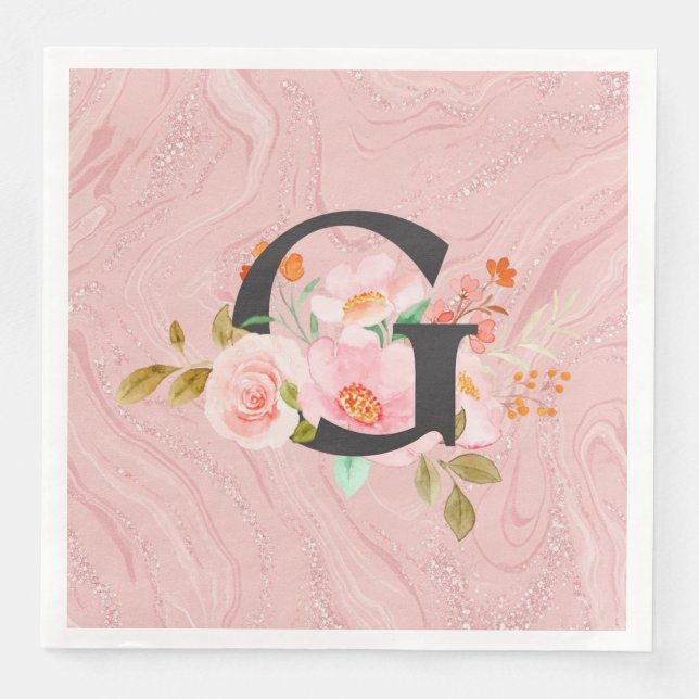 Letter G Paper Dinner Napkins (Front)