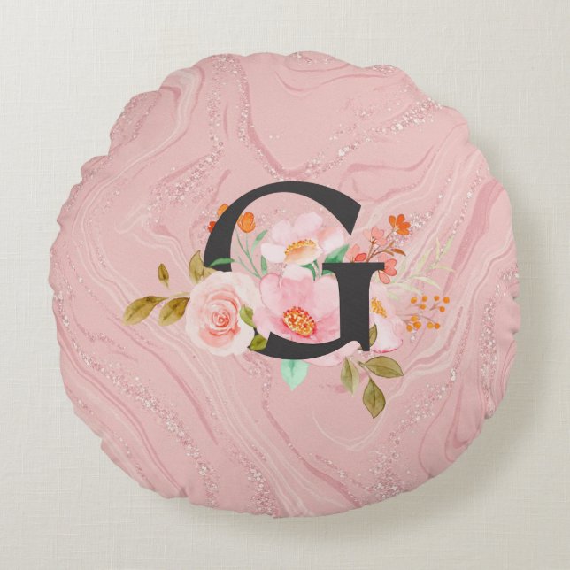 Letter G Round Pillow (Front)