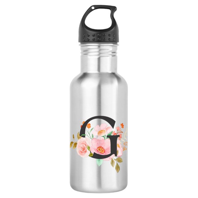 Letter G Stainless Steel Water Bottle (Front)