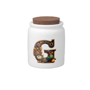 Letter G Thanksgiving style  Candy Jar