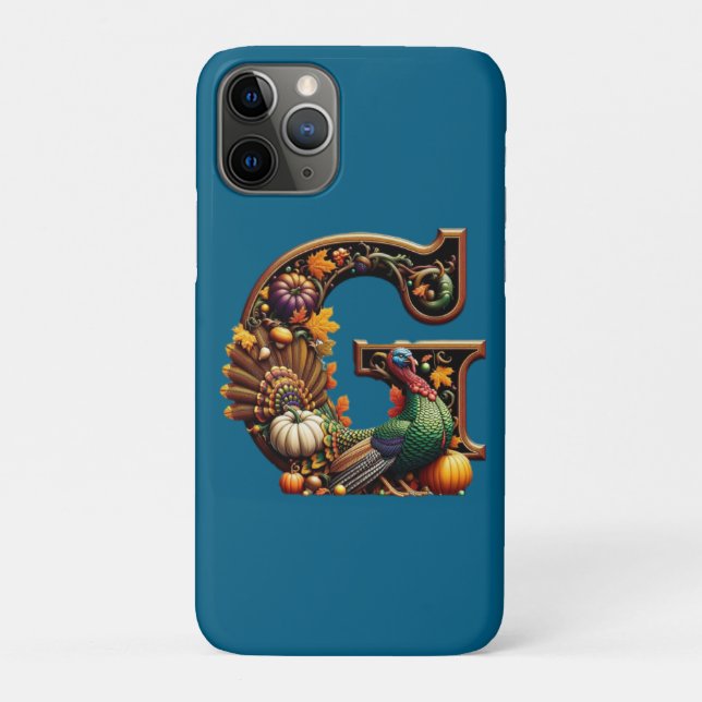 Letter G Thanksgiving style  Case-Mate iPhone Case (Back)
