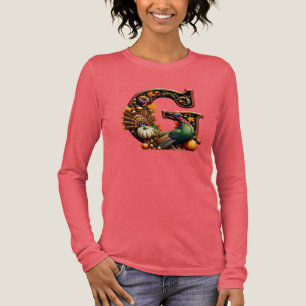 Letter G Thanksgiving style Tri-Blend Shirt