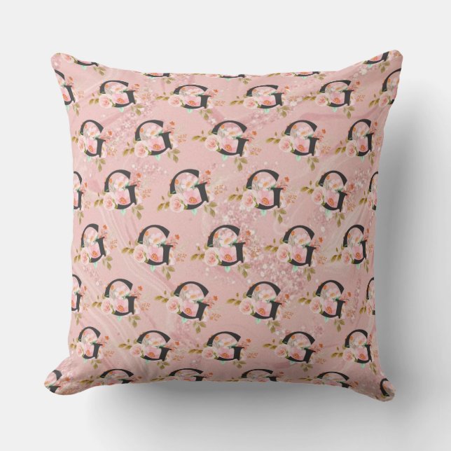 Letter G Throw Pillow (Front)