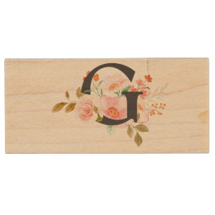 Letter G Wood Flash Drive
