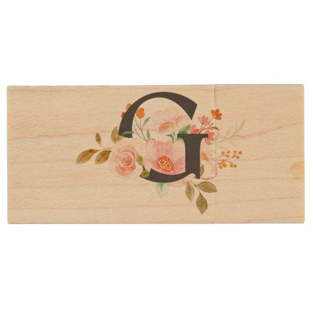 Letter G Wood Flash Drive (Front)