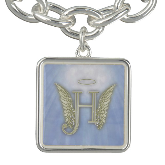 Letter H Angel Monogram Bracelet (Design)